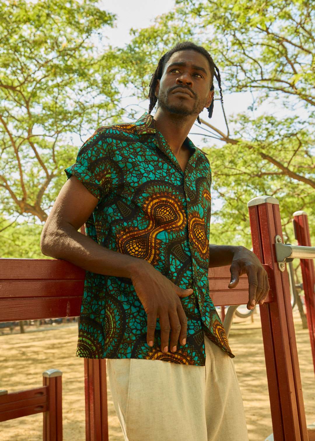 Camisa Algodón Hawaiana BRAIDS